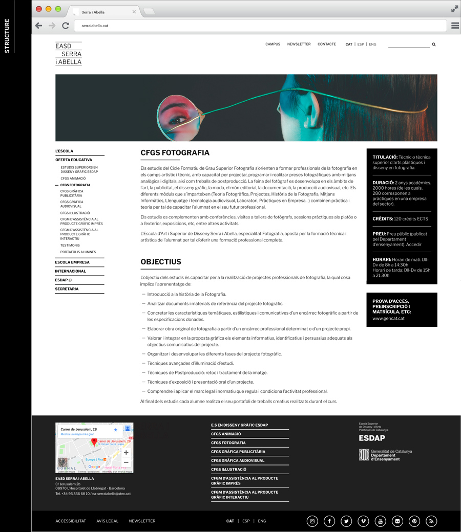 Menú diseño web