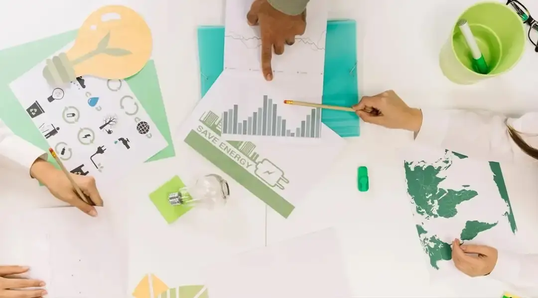 concepto de marketing sostenible en agencia de publicidad 